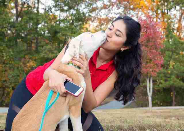 Nazanin Zinouri with her dog, Dexter
