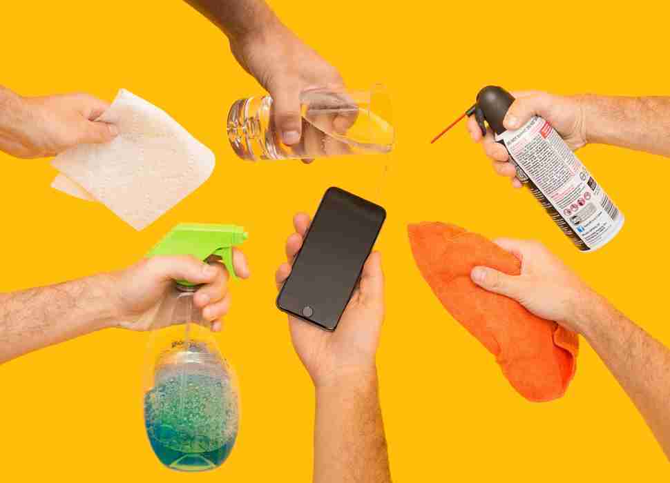 cleaning iphone
