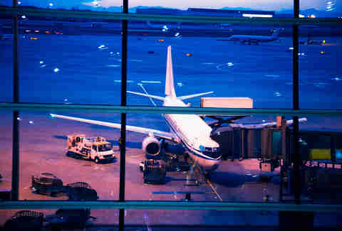 plane in an airport