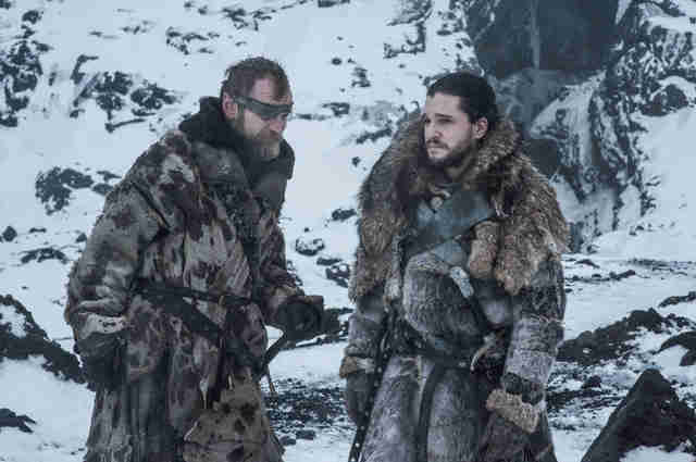 beric and jon snow game of thrones season 7 beyond the wall