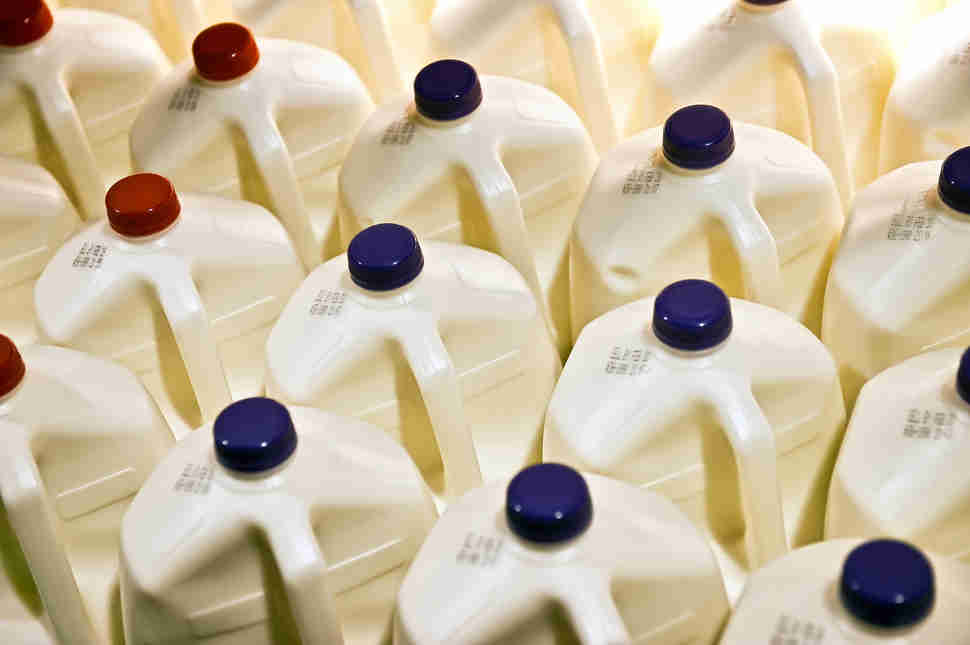 jugs of milk