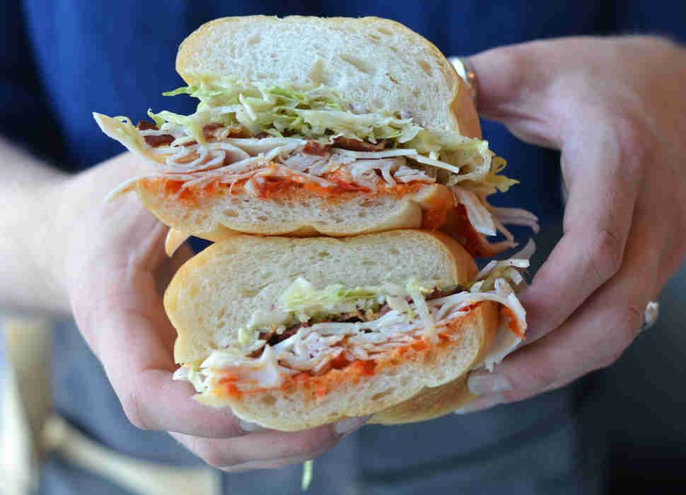 stacked sandwiches