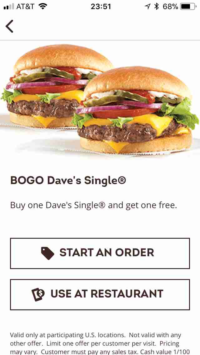 Free Wendy's Deals 2018