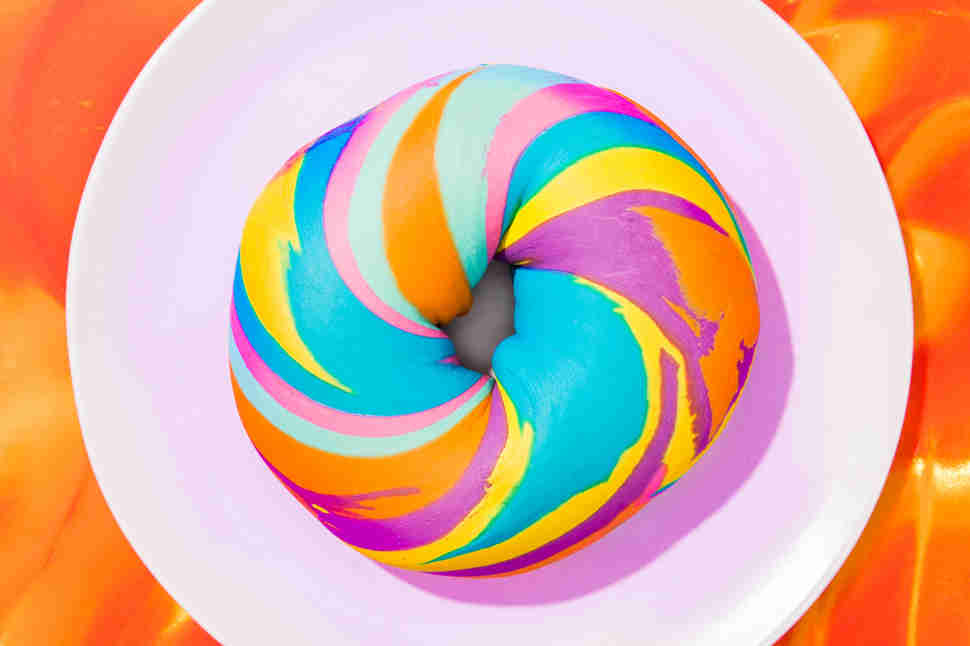 rainbow bagel