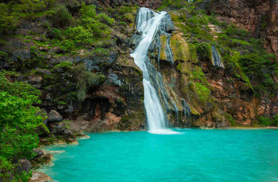 waterfall teal and lush