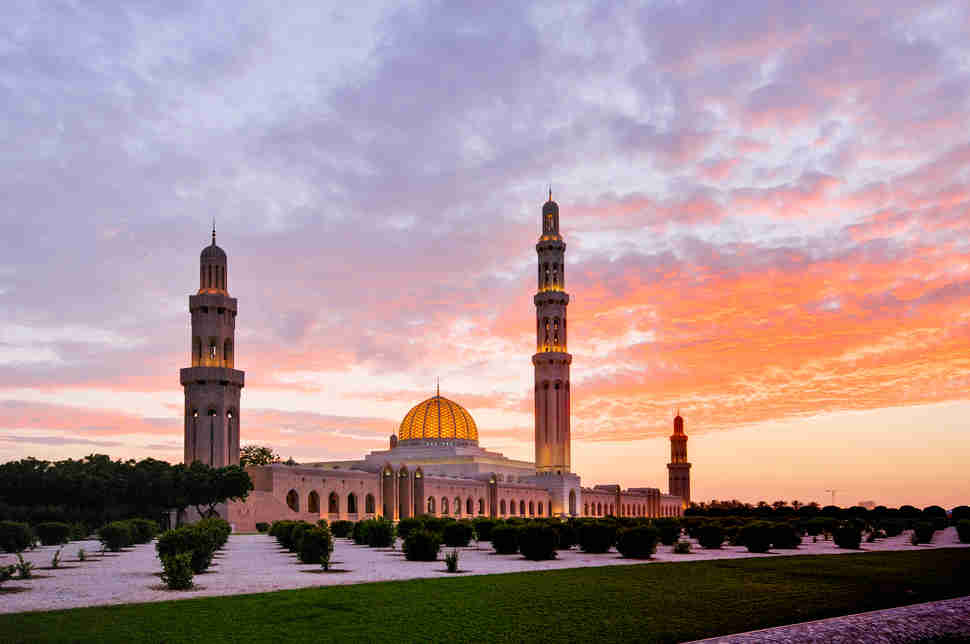 sunset mosque