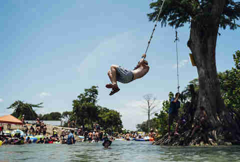 jumping in