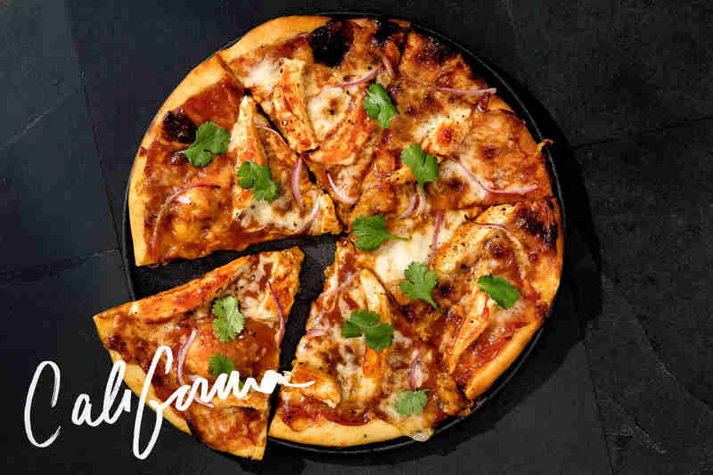 CPK pizza, california pie, buffalo