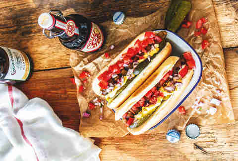 Eggplant hot dogs