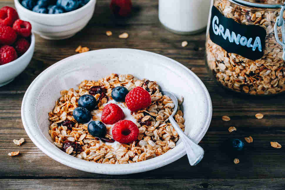 yogurt and granola breakfast