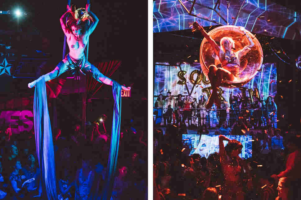 Aguerre (left) and Sapozhnikova (right) perform