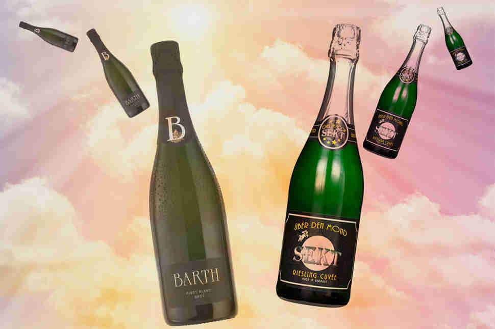 sparkling sekt in the sky photo illustration