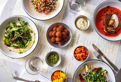 overhead spread at Shoo Shoo Nolita