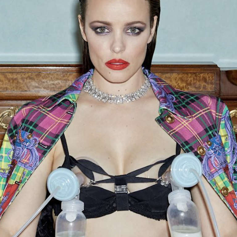 Rachel McAdams Stuns In Versace And Breast Pumps NowThis