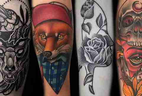 tattooed arms