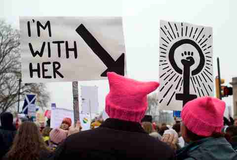 philadelphia women's march pussy hats