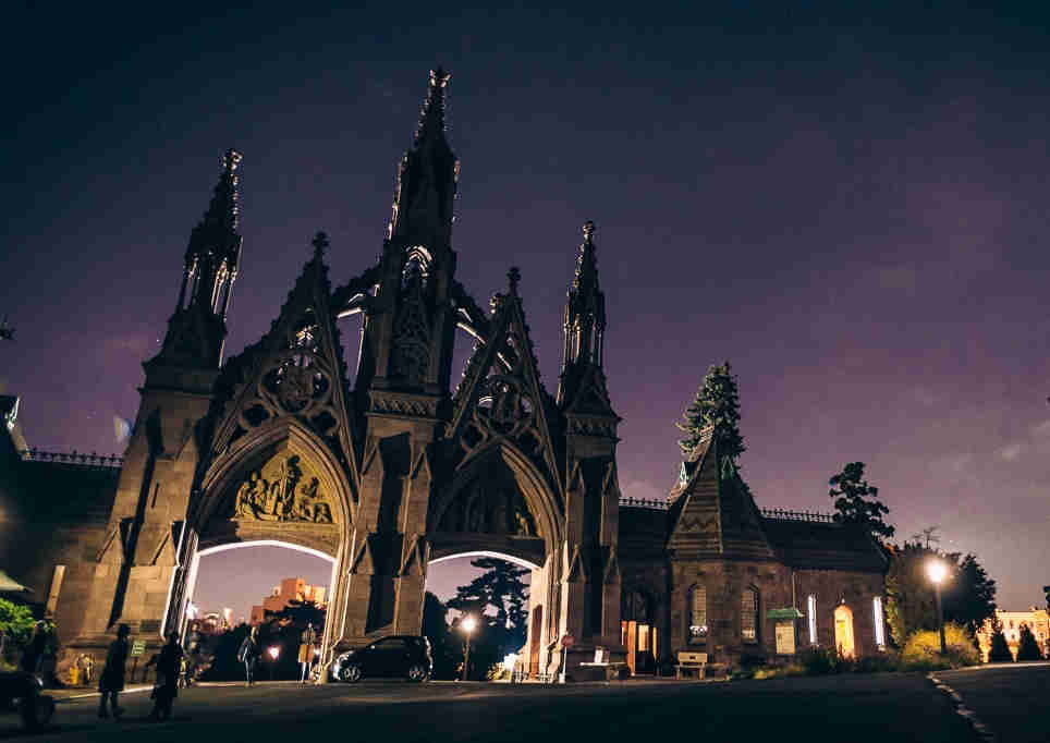 green-wood gothic arch