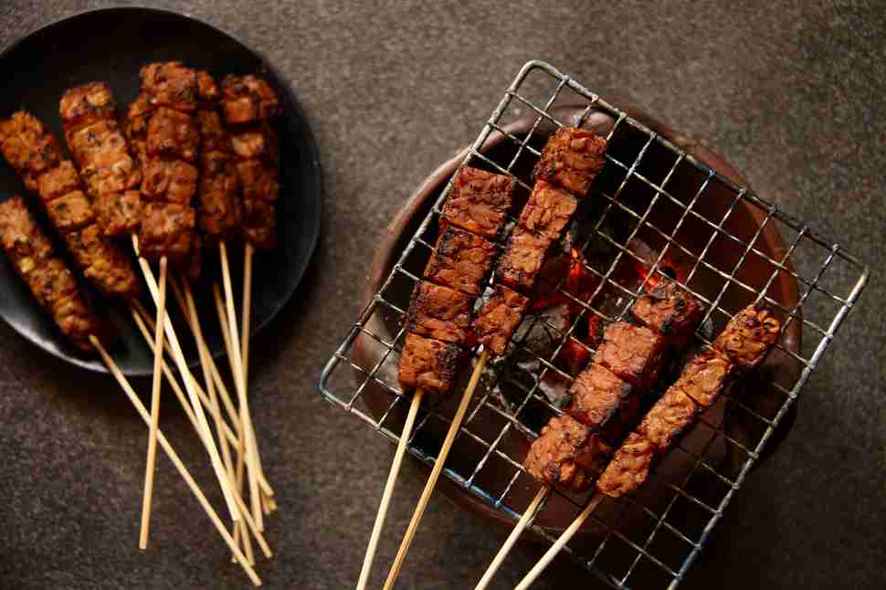 sate kere tempeh indonesian bbq