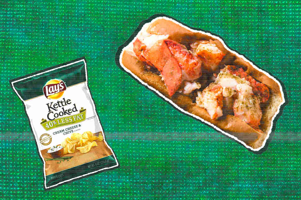 cream cheese and chives lobster roll