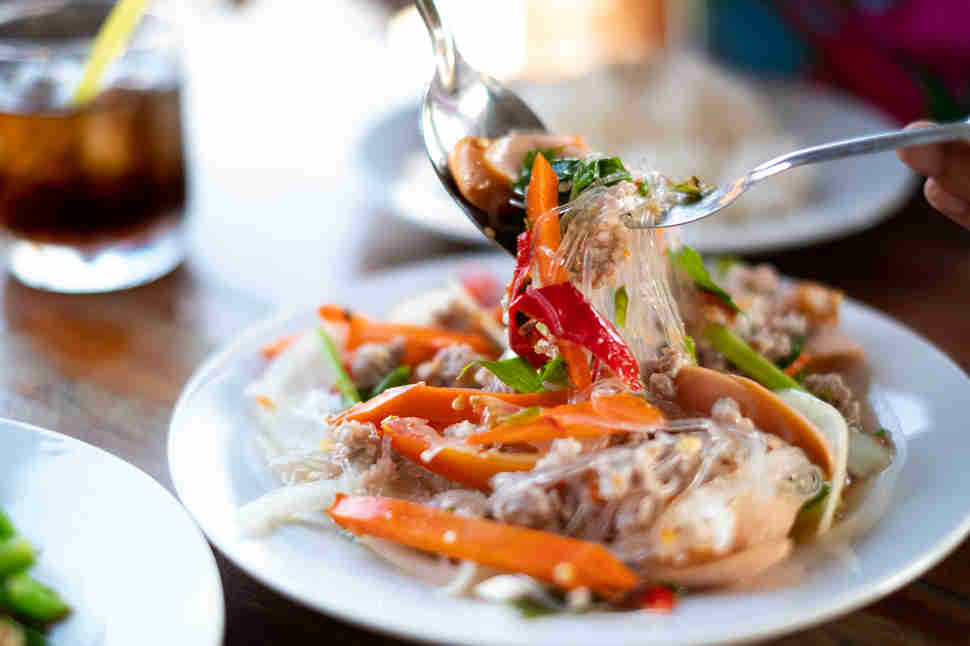 thai yum woon sen glass noodles
