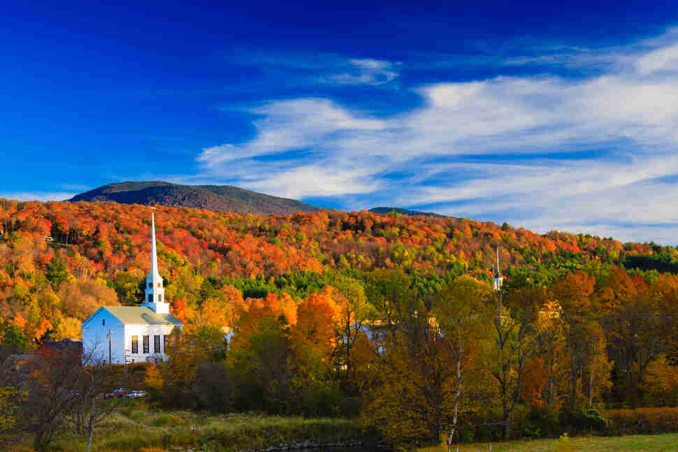Stowe, Vermont fall foliage