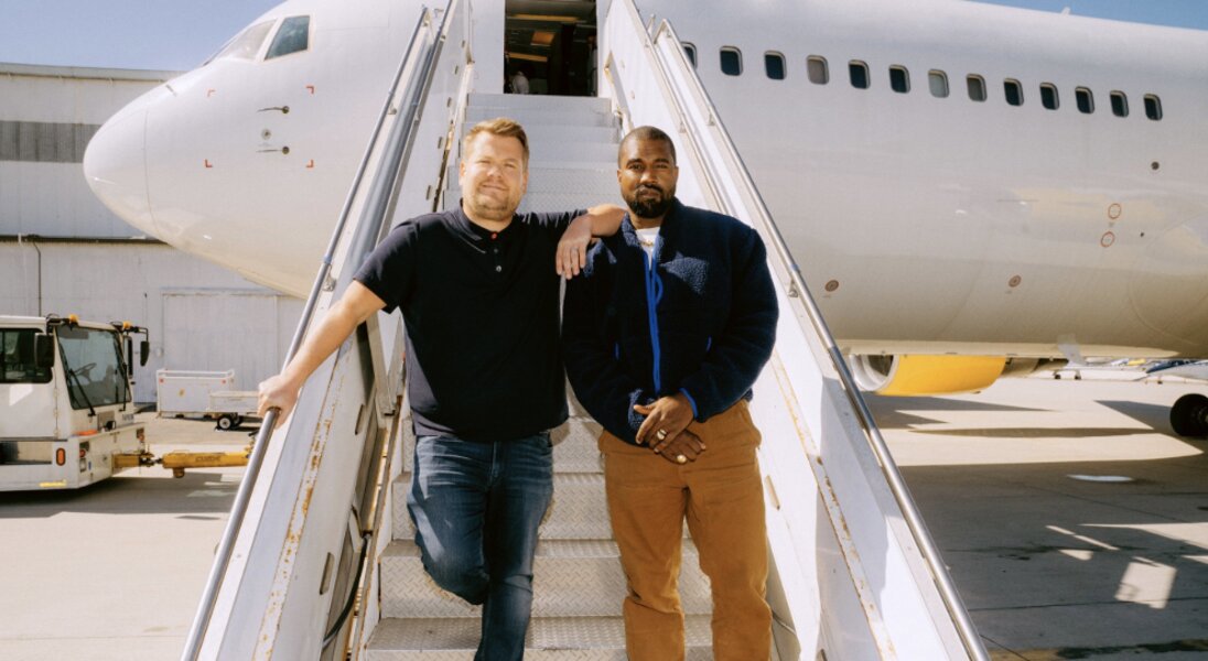 Kanye West James Corden Did Carpool Karaoke From A Plane Thrillist