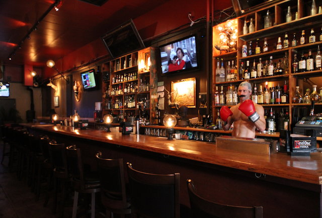 A knockout drinkery (plus a video starring that guy in the bald cap behind the bar)