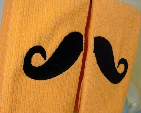 Mustache Towels