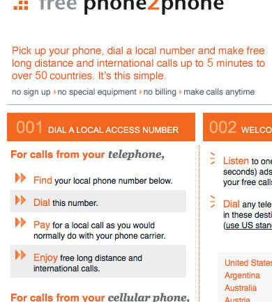 Free Phone2Phone