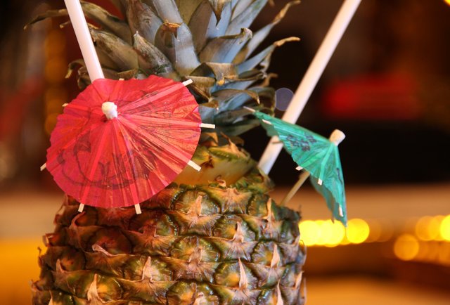 Drink drinks with drink umbrellas