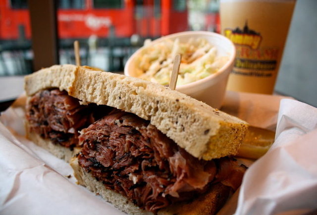 42) Pastrami or Corned Beef on Rye