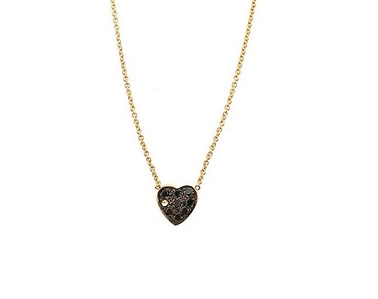 Phoenix Roze Pave Heart Necklace