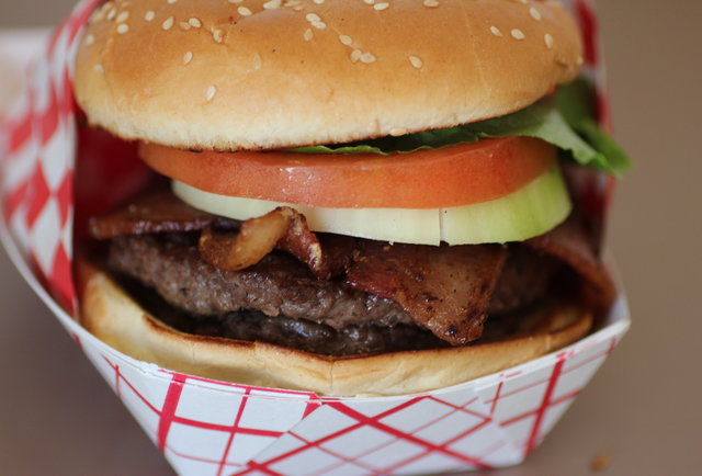 Delicious burgers and nacho fries