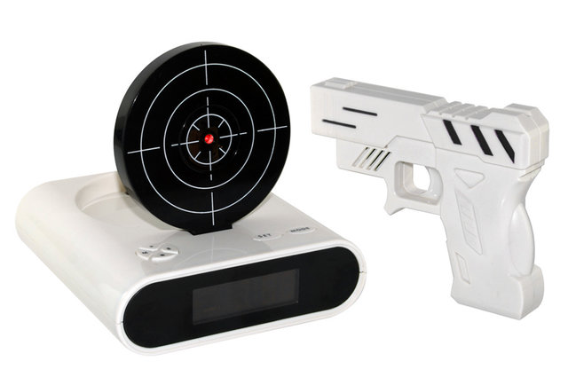 Gun Target Alarm Clock