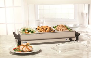 Triple Buffet Server and Warming Tray