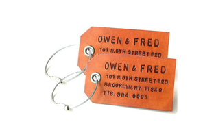 Custom Leather Luggage Tags