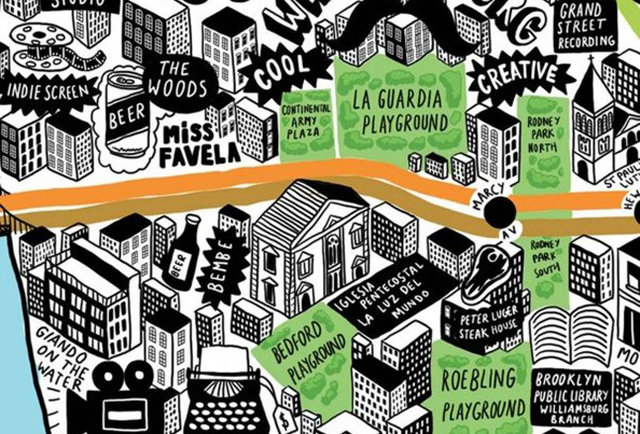 Hand Drawn Map of NYC