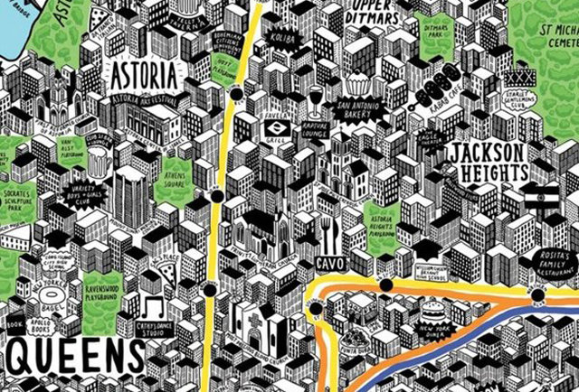 Hand Drawn Map of NYC