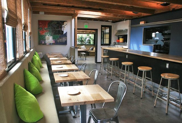 You know the French Laundry? One of their chefs runs this Venice restaurant.