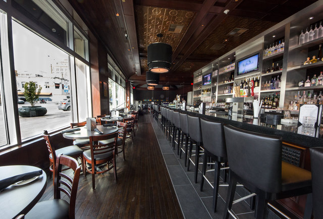 An old-school steakhouse at the Frost Tower