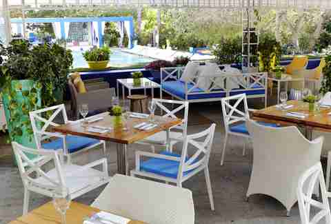 Outdoor seating at Shore Club's Terrazza