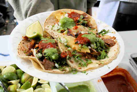 Los Taquitos de Puebla's offal tacos