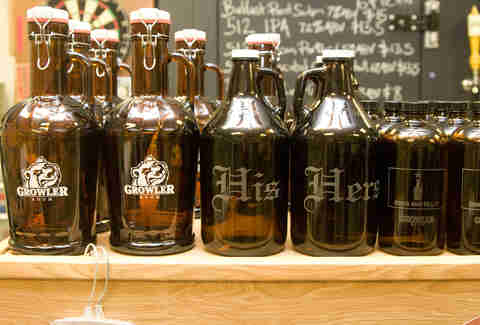 his and her's engraved growlers at Growler Room