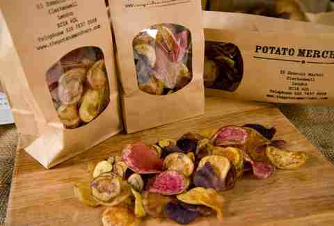 crisps at The Potato Merchant