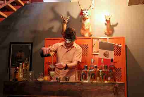 Joe pours up a Mazatlan