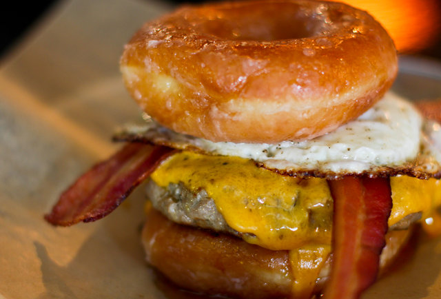 be bacon atlanta that burgers Kreme kreme cheeseburger doughnut outlawed  Krispy krispy should