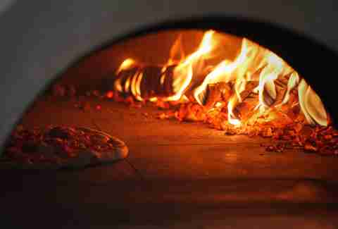 the wood oven at homeslice