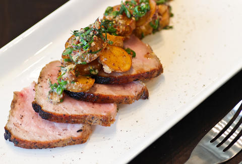 Gunshow - slow smoked heritage pork with German potato salad