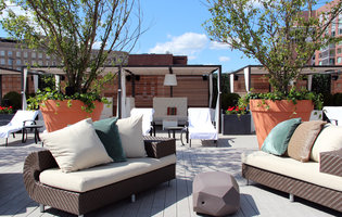 Jalapeno cocktails and Caribbean chicken sliders on a roof deck