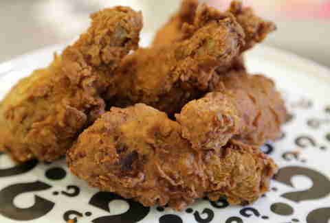 Hybird fried chicken close-up